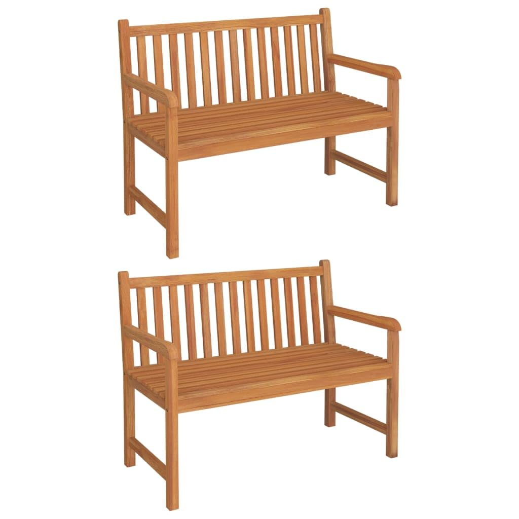 Holz Gartenmöbel Set 6 Personen Terrassenmöbel Set mit 2X Bank + 2X Stuhl + Tisch Sitzgruppe Garten Holz Essgruppe für 6 Personen Massivholz Teak