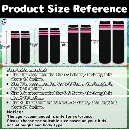 Image of Olreco 1 Pack Toddler Kids Youth Soccer Socks Girls Boys Baseball Socks Youth Knee High Softball Football Accessories Cotton
