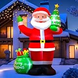 2.1M Babbo natale gonfiabile da esterno Babbo Natale con Borsa Verde albero di Natale, Dec...
