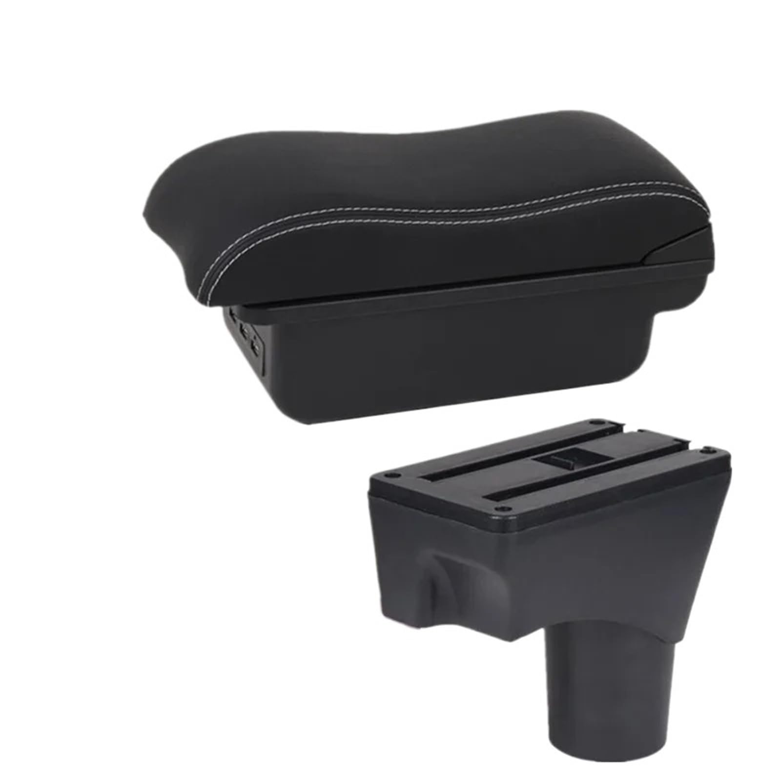XINQQDC Console Armrest Fit For Nissan March Micra K13 Armrest Box Fit For Nissan Sunny Car Armrest Arm Storage Box Retrofit Parts Car Accessories Car Armrest Organizer(B2 white line 3USB)