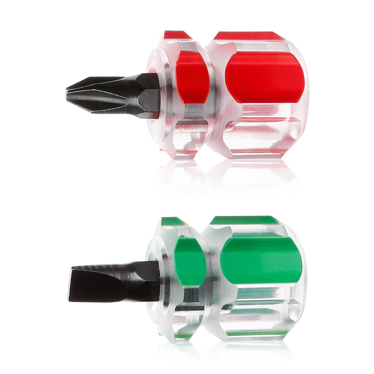 Gladfresit Green, Red Mini Screwdriver Set,2Pcs Small Phillips Screwdrivers Portable Stubby Screwdriver For Repairing Small Appliances Electric Computer
