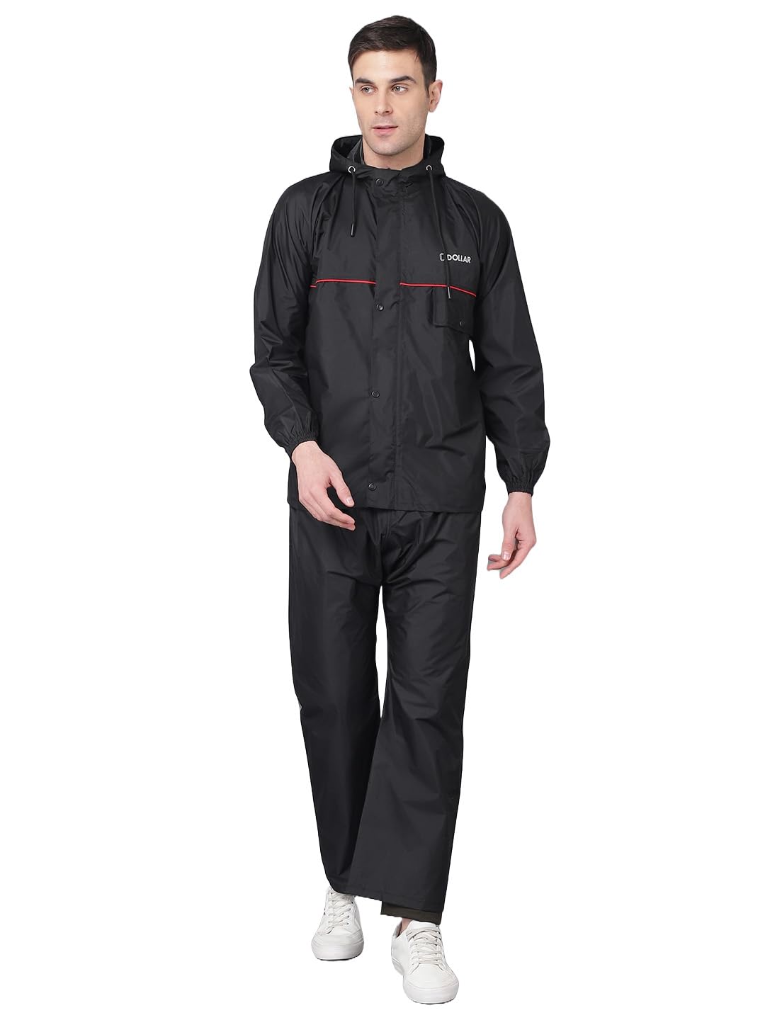 dollar Men Full Sleeve Solid Raincoat Set With Adjustable Hood and Pocket-picture-12