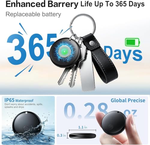 Image of 2026 Air Tracker Tag-4 Pack Item Locator for Android & iOS Bluetooth Tracker,Key Finders,Smart Tags Work with Apple Find My & Google's Find Hub