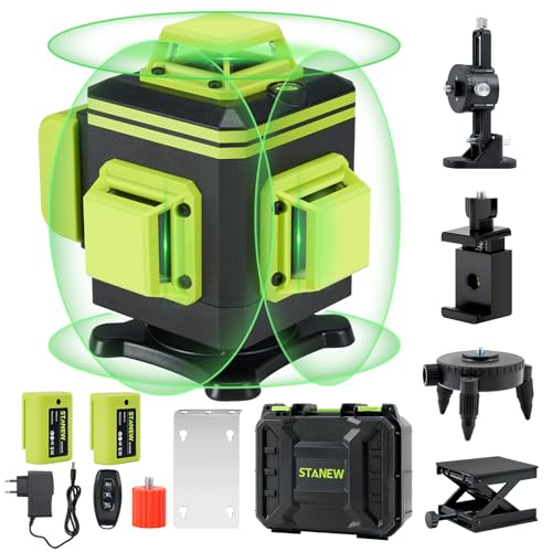 STANEW Livella Laser Autolivellante 4 X 360°con Schermo Digitale,4D 16 linee con Display...