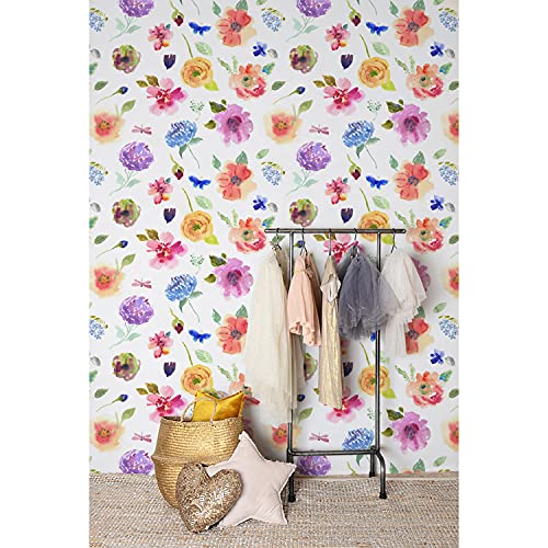 Papier Peint Jardin d'été Résistant pour Masquer les Défauts des Murs - 2