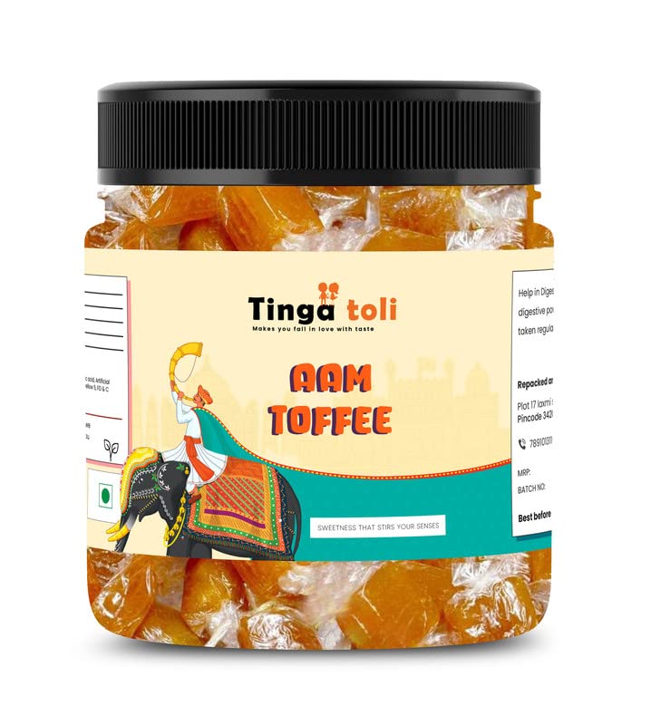 TINGA TOLI Mango Toffee Aam Papad Aam Toffee Pack of 1 of 400 Grams Dry Mango Slice Khatta Meetha Aam Papad Alphanso Mango [Jar Pack] (B0BWFHQ5LY) Amazon Price History, Amazon Price Tracker