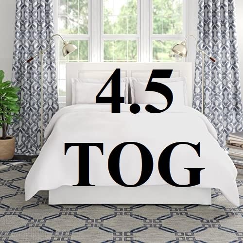 NAUSHA.HOME All Seasons Duvet, Anti-Allergy, Extra Thick Hollowfibre, Multiple Tog Ratings, UK-Made (4.5 Tog, King)
