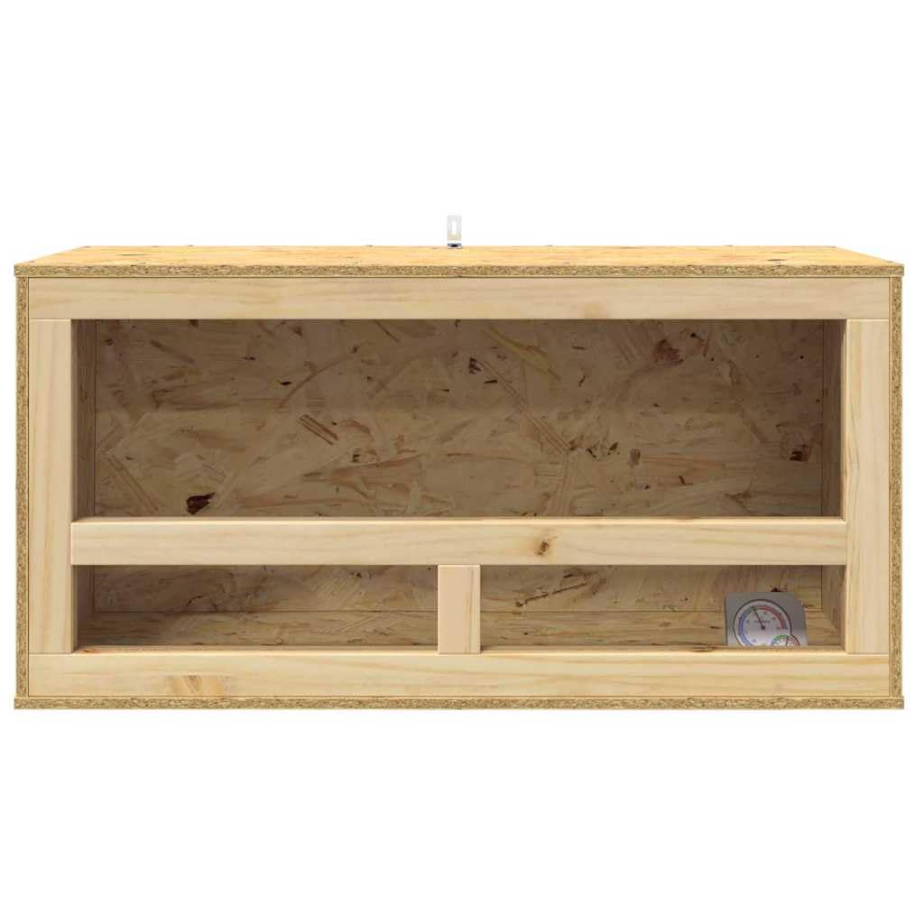 vidaXL Terrario Marrón 80 x 40 x 40 cm OSB, Terrario Rectangular de Vidrio rústico, Resistente hogar para Reptiles, Anfibios y Mascotas en casa