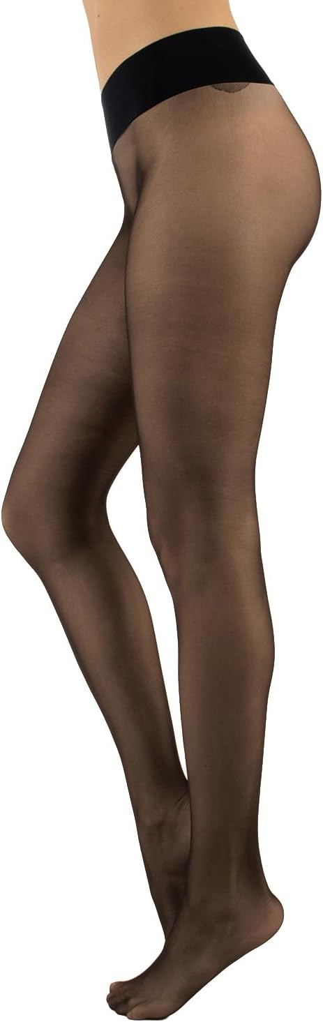 Seamless Sheer Tights with Comfortable Waistband, 15 Dernier Pantyhose