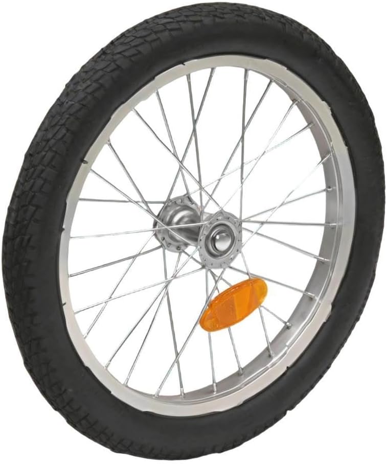 Bicycle Trailer Wheel Quick Release Rubber Aluminum Alloy Tire Strong Load Professional Parts Practical Replacement Suitable for Outdoor Commu, 14 inch