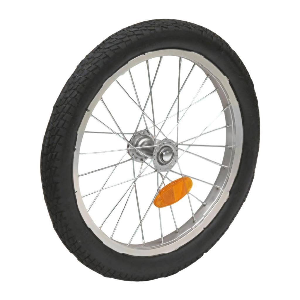 Bicycle Trailer Wheel Quick Release Rubber Aluminum Alloy Tire Strong Load Professional Parts Practical Replacement Suitable for Outdoor Commu, 14 inch
