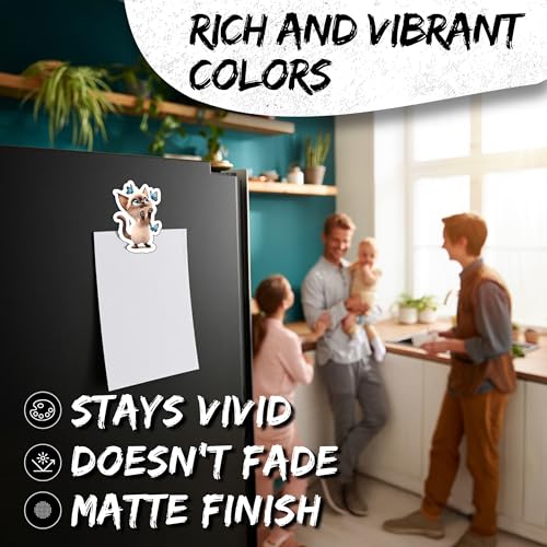 Imán Decorativo de Gato Siamés 4 Pulgadas Pack 2 miniatura 4