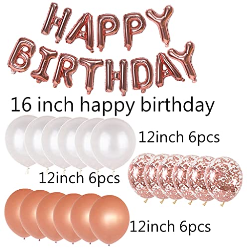 Palloncini 19°compleanno decorazione oro rosa