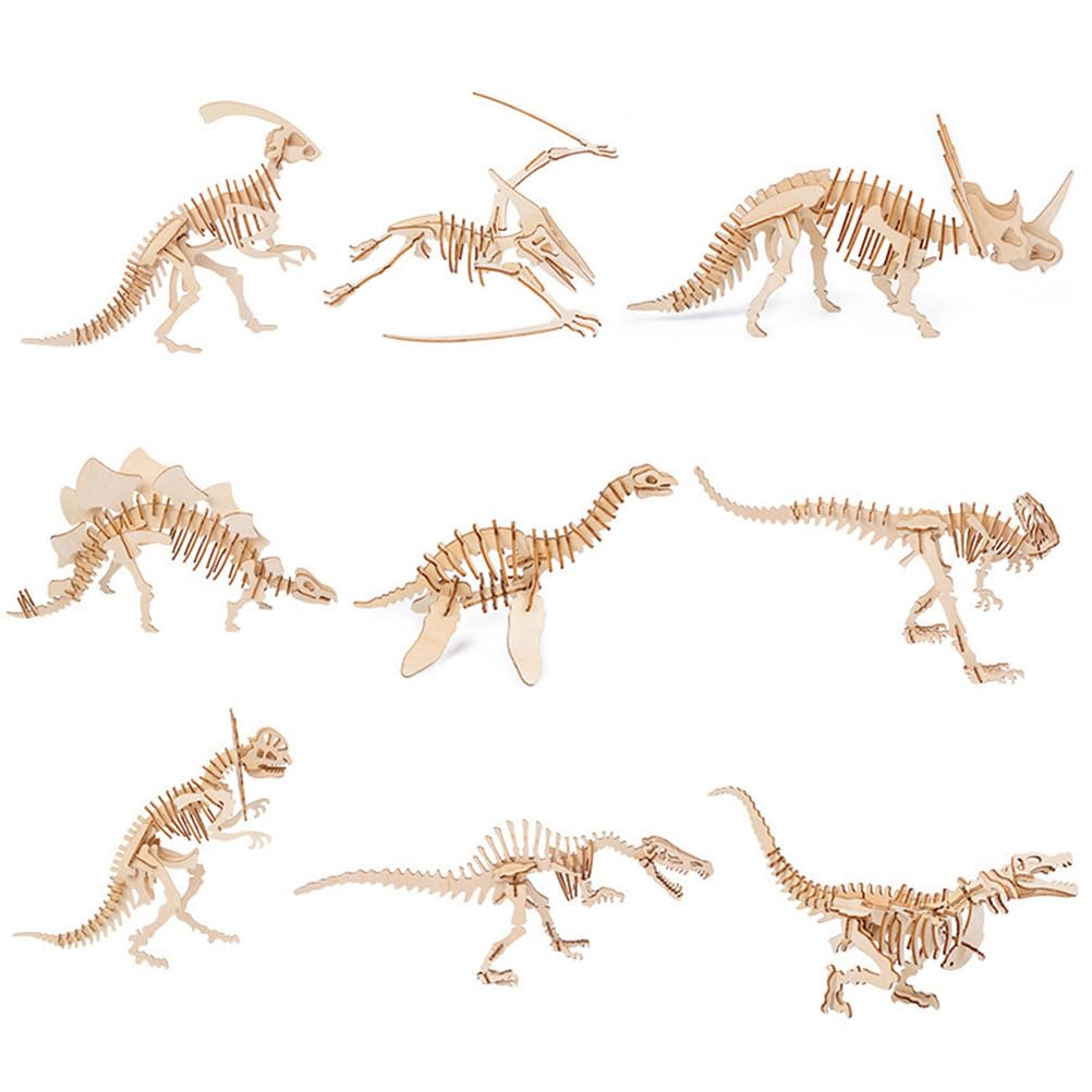 Puzzle 3D di Scheletro di Dinosauro Fai-da-te, Giocattolo Creativo STEM