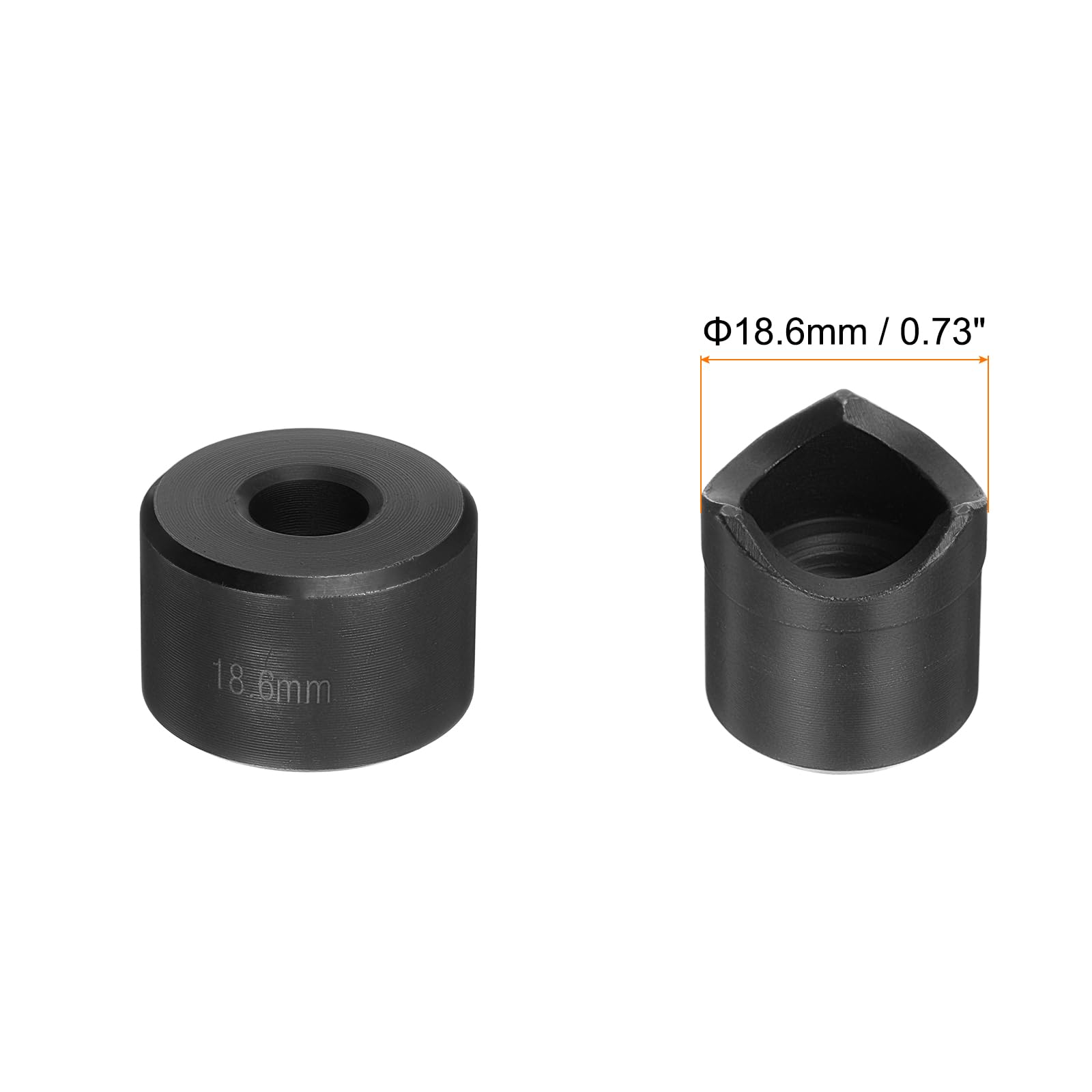 QUARKZMAN Punzone per Lamiera con Foro 18,6mm Kit Punzone Manuale Eliminazione Diretta Taglio Preciso Acciaio Cuscinetti per Lamiera per Piastra metallico Lavello Acciaio Inossidabile, Nero