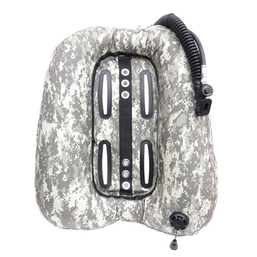 Fancyes Scuba Diving Donut Wing Tank,Diver Gear 45lbs Equipment BCD Buoyancy Compensator Scuba BCD Set for Underwater Men and Women, White Grey