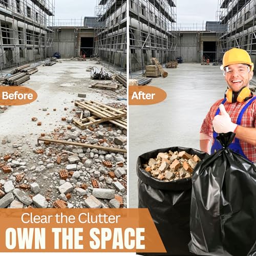 Rubble Sacks Heavy Duty-Rubble Bags Extra Strong 125 Micron-Heavy Duty Garden Waste Bags 20 x 30 inch 100kg Load. Highly Tear Resistant for Construction, Household, Timber and Gravel (5) 5 Rubble Sacks Heavy Duty-Rubble Bags Extra Strong 125 Micron-Heavy Duty Garden Waste Bags 20 x 30 inch 100kg Load. Highly Tear Resistant for Construction, Household, Timber and Gravel (5) - Image 5