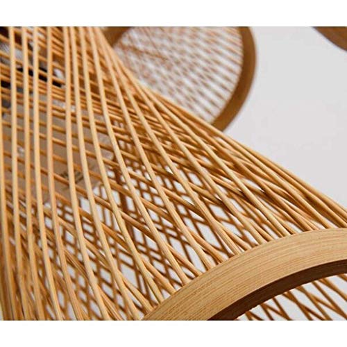 Lampe spirale suspension design rotin forme hélicoïdale - 4