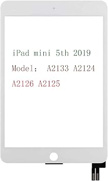 for iPad mini 5 Touch Screen Digitizer Glass Replacement 2019 7.9 inchNot LCD A2124 A2125 A2126 A2133 White