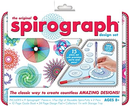 Spirograph Design Set Tin -- Classic Gear Design Kit in a Collectors Tin -- for Ages 8+