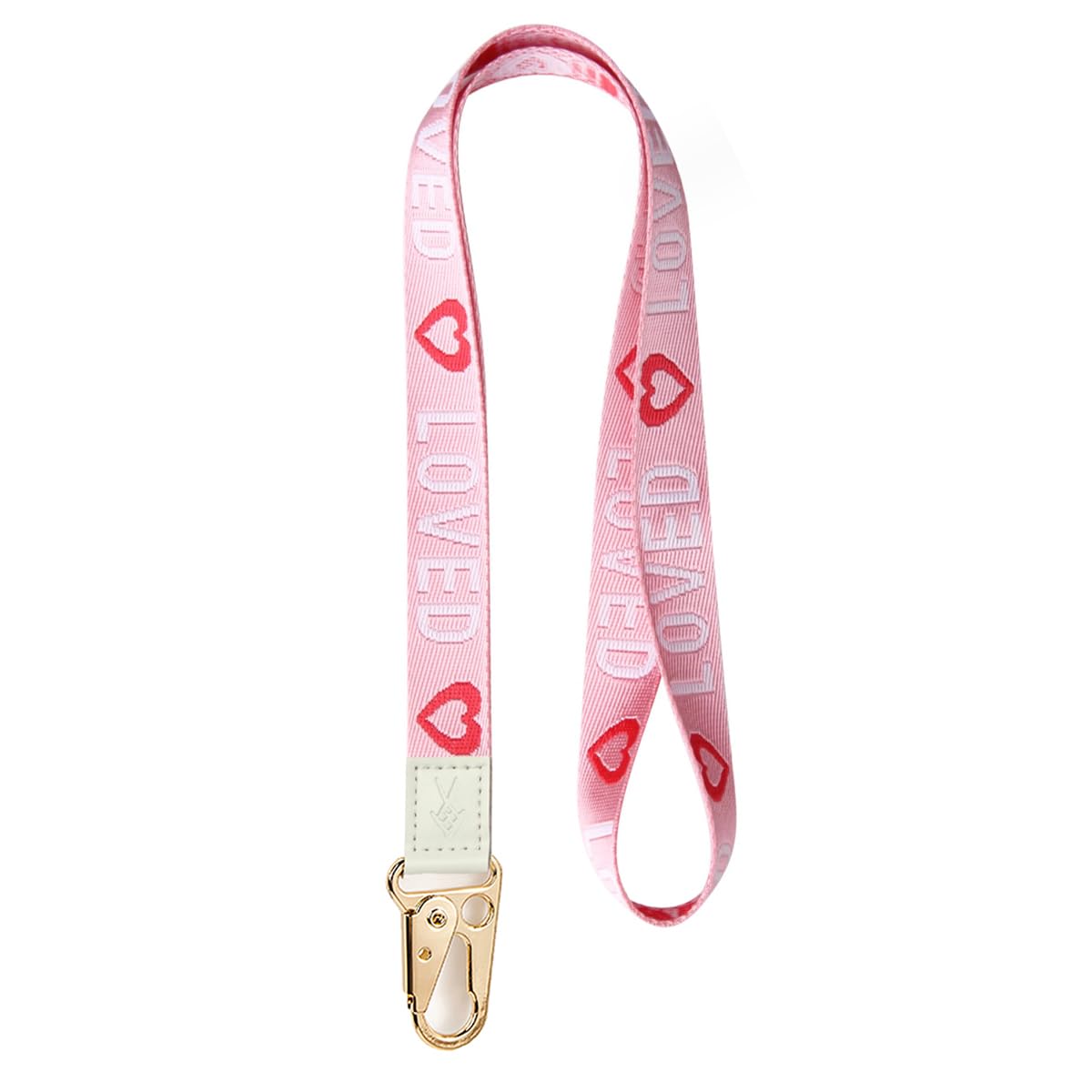 TOOLINNeck Strap Keychain for Women and Men, Lanyard for Keys, ID Card Holde, Wallets and ID Card Holder, Rose-love, L45CM