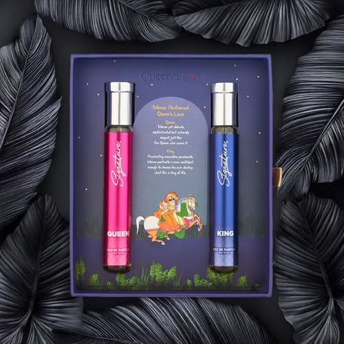 Image of Signature Queen's Love Royal Unisex Perfume Gift Set | Long-Lasting Fragrance for Men & Women | King 30 ml + Queen 30 ml | Perfect Luxury Romantic Couple Gift for Any Occasion | Travel Pocket Perfume