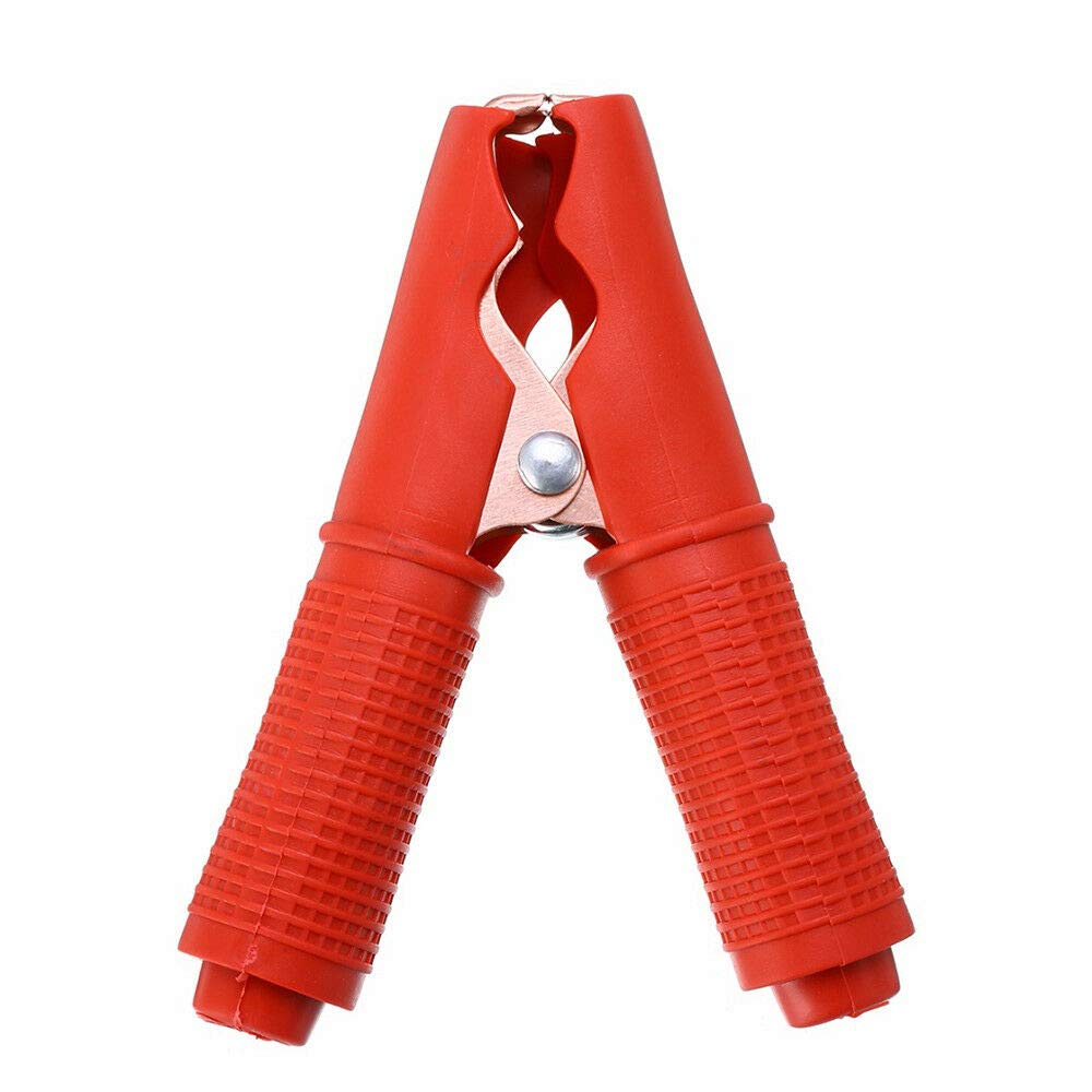 SENRISE Heavy Duty Alligator Clips - Insulated Red & Black Clamps, 2pcs For Electrical Testing