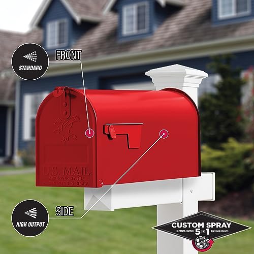 Image of Rust-Oleum Stops Rust Custom 5-in-1 Spray Paint, Gloss Sunrise Red | Rust Preventive Enamel, Multi Surface (Metal, Wood and More), Adjustable Dial for Better Control, Fast Dry, Comfort Tip