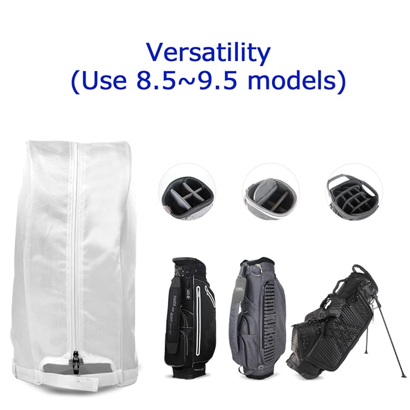 Golf Bag Cover Rain ​Hood Waterproof, Rain Cape for Golf Bags fit Almost All Tour Bags Golf Bags or Carry Cart for Mens Women Golfer (Color : White-B), Golf Club Bag Accessories