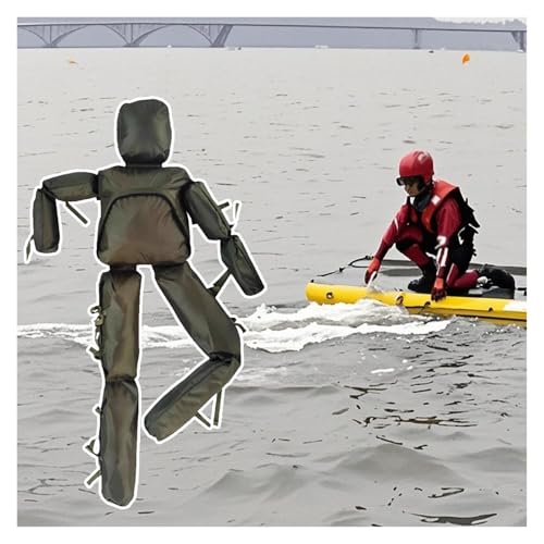 Water Life Saving Training Dummy, Foldable Drowning Drill Model for Kids/Adults, with Alloy Zipper, Heavy Duty Fire Training Drill Dummy for Grappling and Boxing, 5ft(Gray-22 lbs,68.9in)