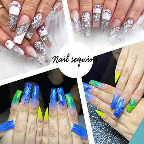 12/16 Colors Body Glitter Nail Glitters Holographic Cosmetic Chunky Glitters for Face Body Eye Hair Nail Hexagons Shaped Color Sequins