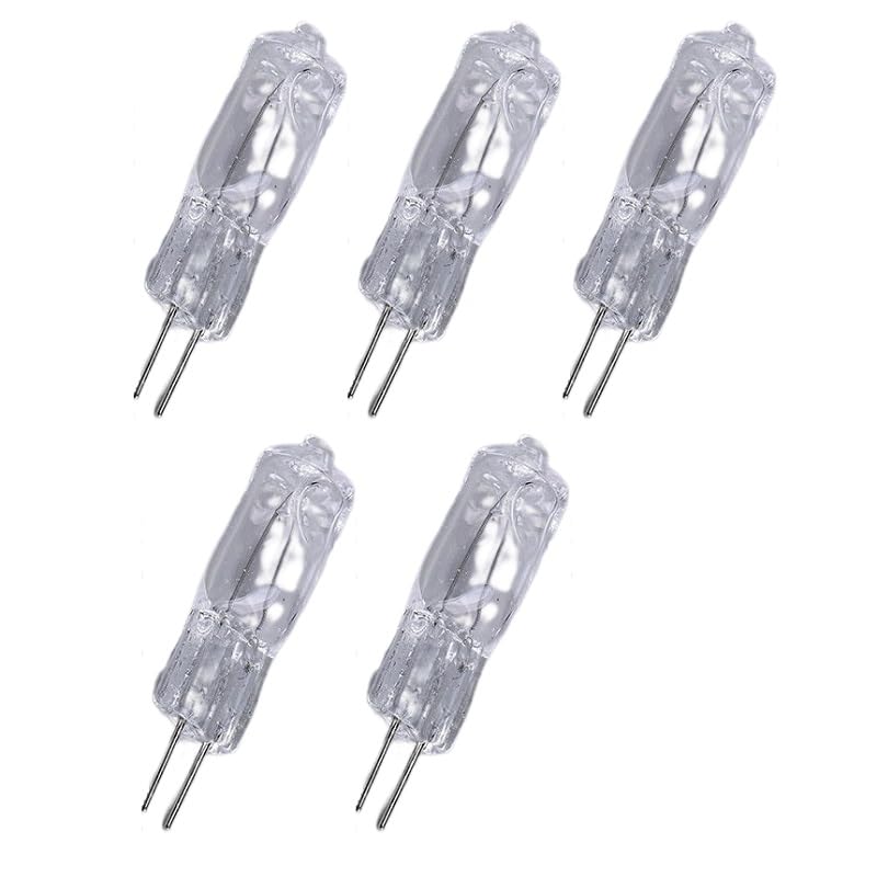 DLEDMOP 5PCS Bright G4 12V 5W 10W 20W 35W 50W Tungsten Halogen Bulb Lamp Lighting Light Indoor Lights G4 2-Pin Type Bulb,20W,5PCS