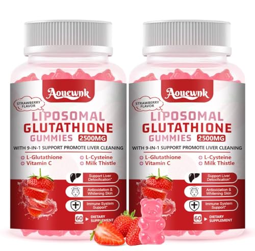 2500mg Liposomal Glutathione Gummies Supplement - Skin Whitening  Liver Suppo...