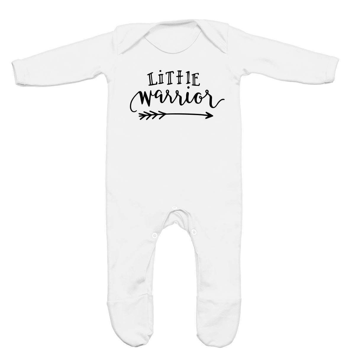 Art Hustle Men's White Little Warrior Rompersuit For A Baby Boy Or A Girl ( - 0-3M)