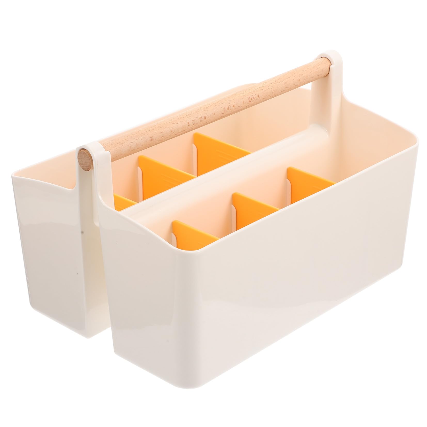 PLAFOPE Organizer Scrivania Multifunzionale con Scomparti Multipli Portapenne e Telecomando per Cancelleria e Accessori Ufficio Colore Giallo per Casa e Ufficio