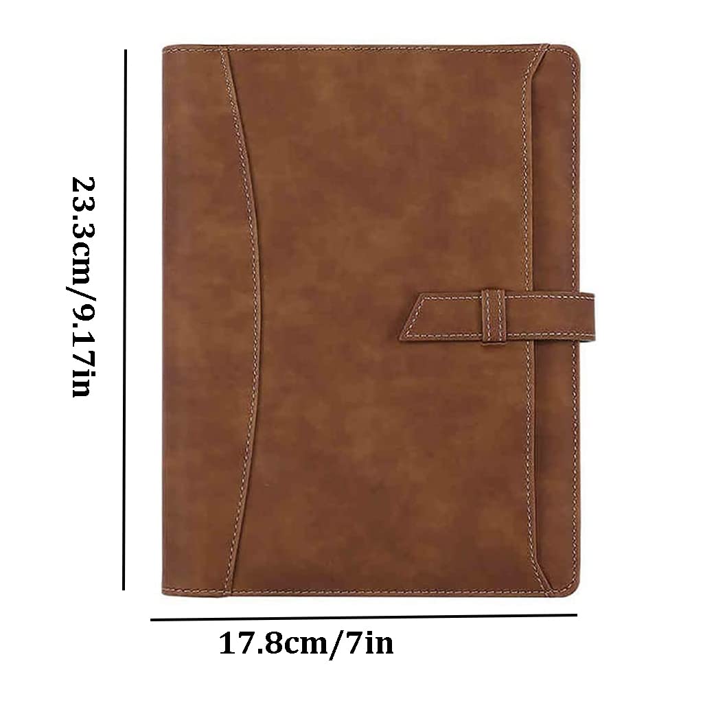 BmxauZ Quaderno con raccoglitore portatile in pelle PU A5 - Diario con copertina rigida squisito con carta sostituibile, ideale per gli studenti, dotato di chiusura elastica per comodità in movimento