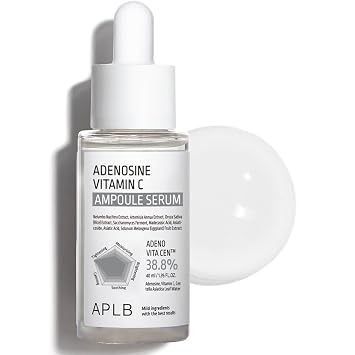 APLB Adenosine Vitamin C Ampoule Serum | ADENO VITA CENTM 38.8% 1.35 FL.OZ/Korean Skincare, Wrinkle care, Deep hydration, Sensitive skin, Revitalize for gentle and improve skin texture