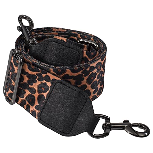 Image of Purse Strap Wide Shoulder Straps, Adjustable Crossbody Bag Strap, Replacement Straps for Women Handbags Canvas(Cheetah)