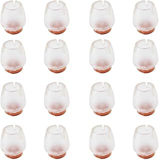 TZNZBGY 16 Uds Tapas de Silicona para Patas de Silla Almohadillas Transparentes para pies Calcetines Protectores de Suelo Tazas Antideslizantes de Fondo Redondo Fundas de Mesa 25-29mm