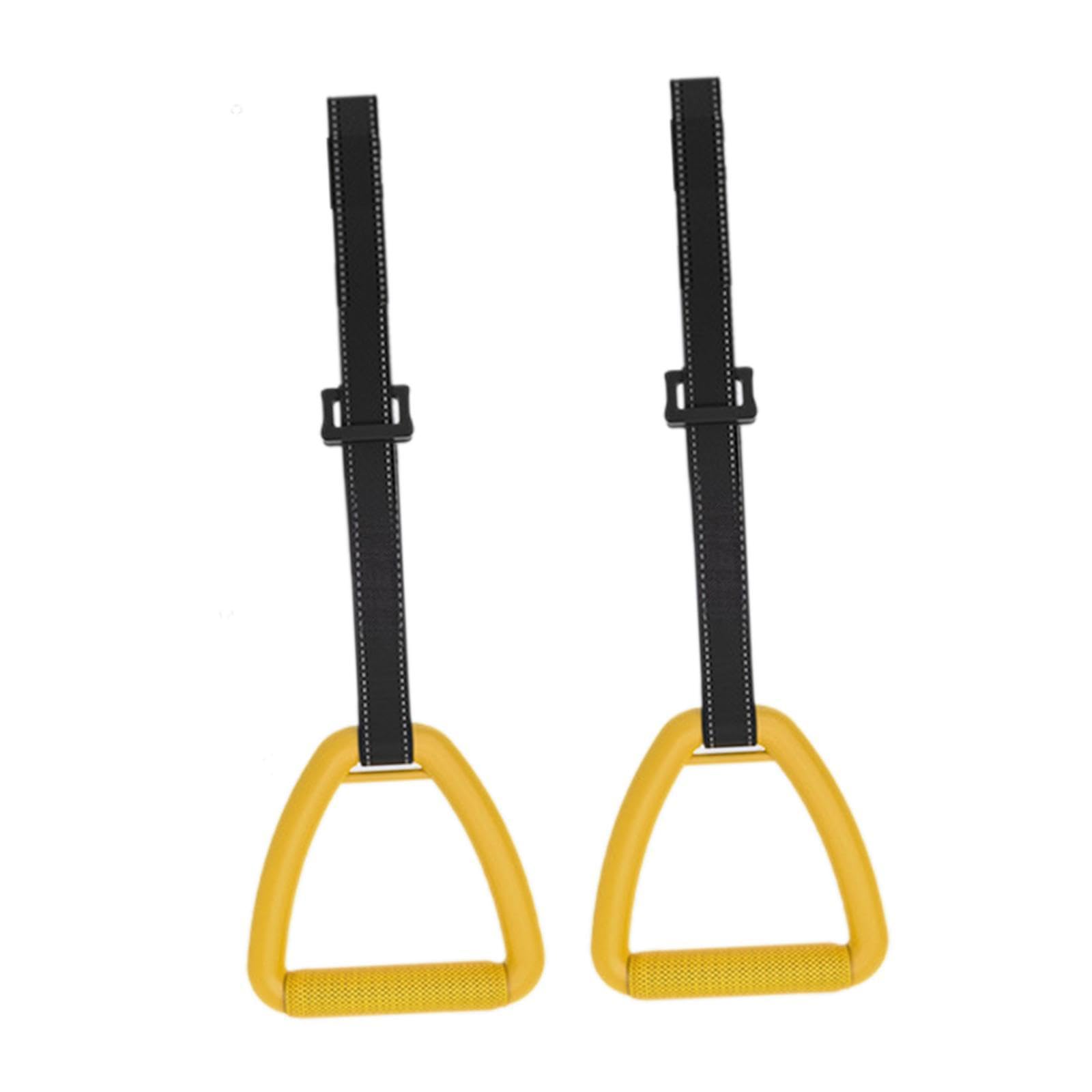 Yiju 2X Gymnastics Rings Exercise Rings for Boys Girls Pull up Rings with Straps for Sports Physical Training Fitness Equipment