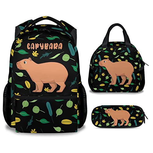 CUSPCOD Kids Backpack Set, Girls Bookbag for School, Kindergarten Backpack for Boys, 17 Inch Cute Bookbags with Lunch Box and Pencil Case for Primary Middle College