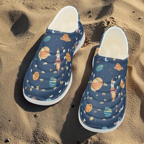 Boys and Girls Lightweight Slip On Sneaker Water Sandals Cartoon Print Garden Clogs for Beach Pool3