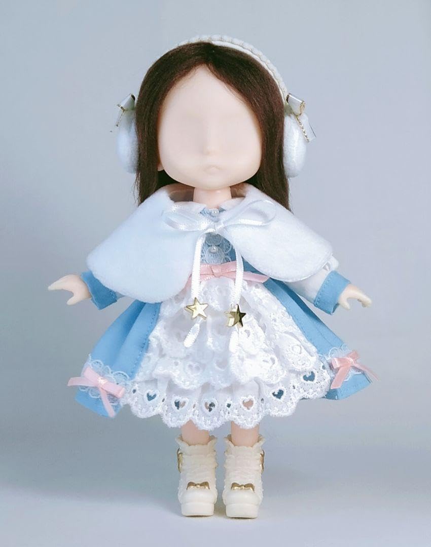 セリアドール10cm　ハンドメイド服　レインボーコーデ セリアドール10cm ハンドメイド服 レインボーコーデ