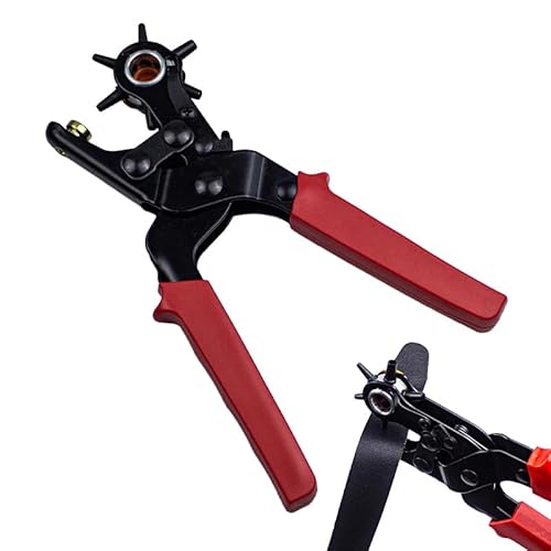 レザーパンチ 穴あけ工具 革用 ベルト 穴あけポンチ 穴径2.0〜4.5mm(6段階調整) 革製品・ベルト・時計バンド・バックパック・カードケースなどに対応 DIY修理・手芸用 穴あけパンチ 軽量 ハンドツール