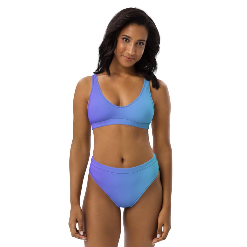 Bikini taille haute de luxe en tissu italien extensible et finitions main - 7