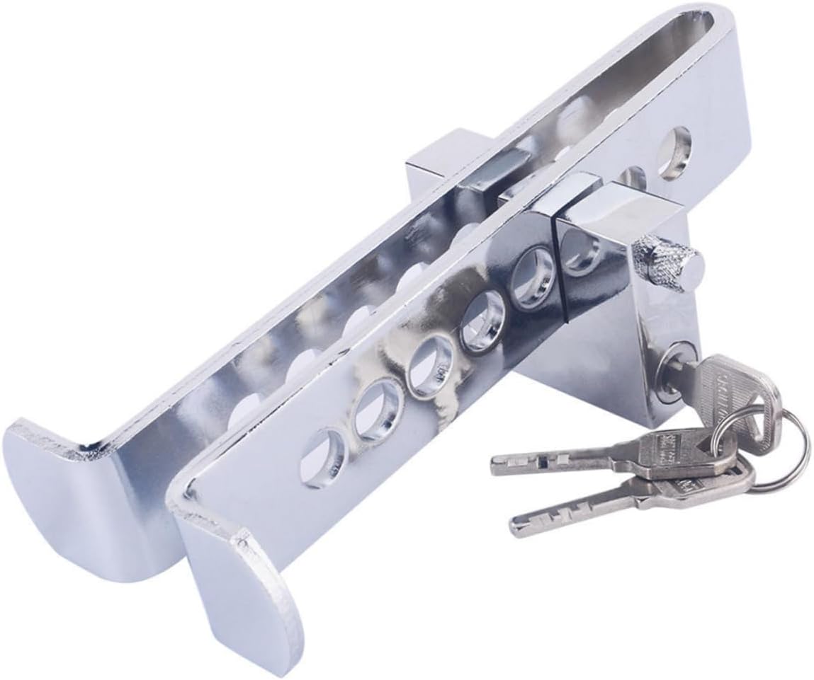 LIFKOME Auto Car Padlock Security Lock Solid Steel 7 Hole Fitment 3 Keys Easy to Install Anti-Theft