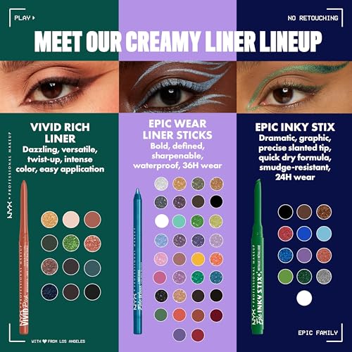 NYX PROFESSIONAL MAKEUP Epic Inky Stix Eyeliner, Mechanical Cream Gel Eyeliner, Waterproof Formula With Up To 24HR Wear - 02 Ember Energy (Matte Warm Brown) - image 7