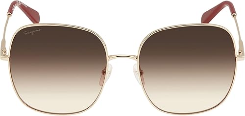Miniatura 2 de SALVATORE FERRAGAMO Gafas de sol cuadradas de las señoras del gradiente marrón SF300S 703 59