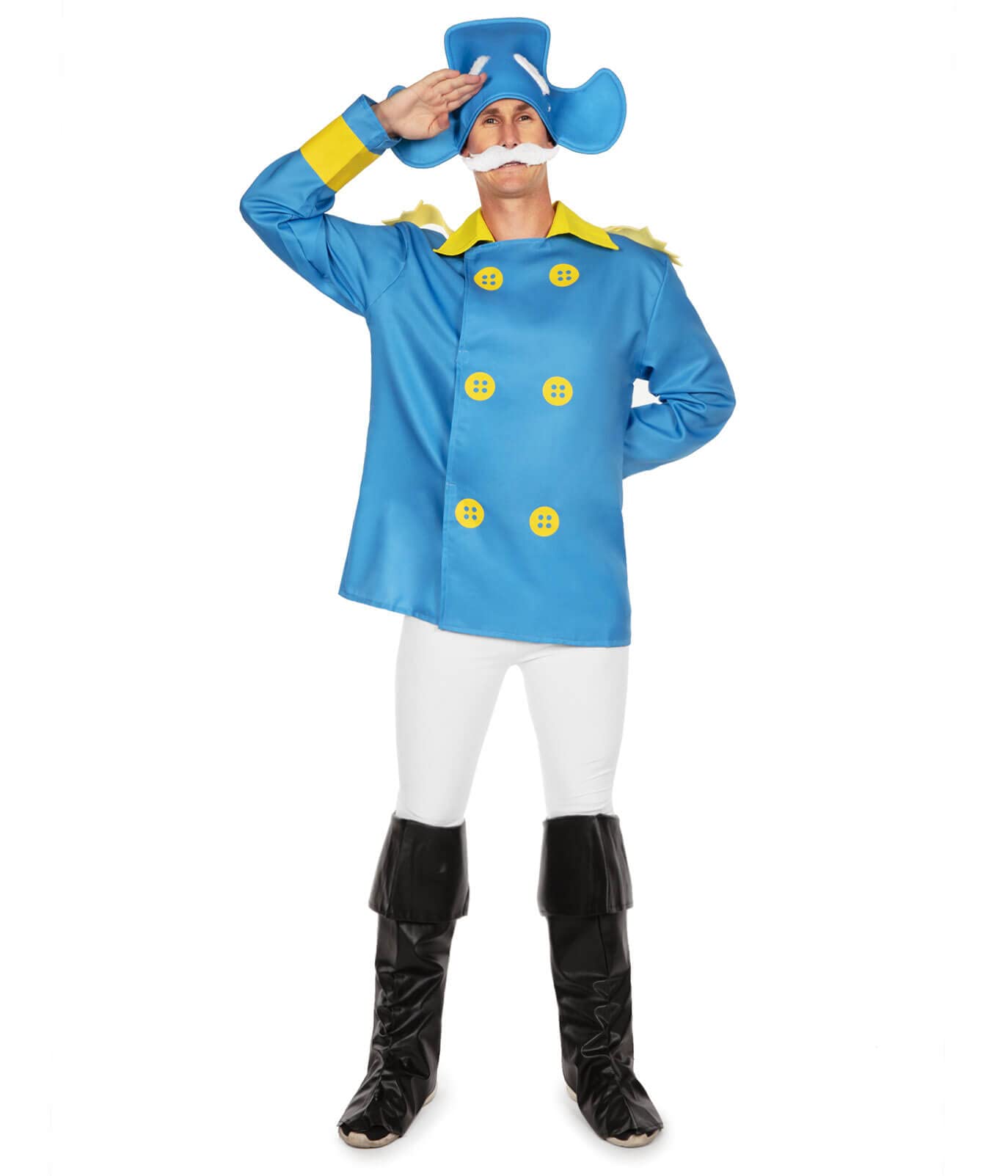 Tipsy ElvesMen's Halloween Blue Cereal Captain Costume