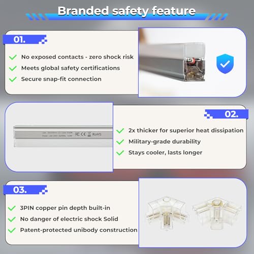 Gneng Led Garage Light-54W, 6500K 5940LM Garage Hexagon Shop Lights for Car Detailing, Workshop, Basement, Gym, Barber - image 3
